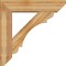 Ekena Millwork Olympic Slat Rough Sawn Bracket w/ Offset Brace, Western Red Cedar, 8"W x 34"D x 34"H BKT0806X34X34OLY06RWR - alternate 3
